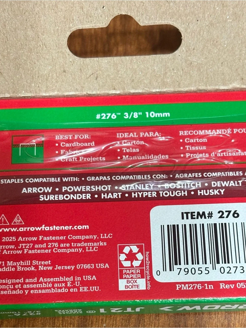3/8” Arrow JT21 staples for staple gun (10mm)